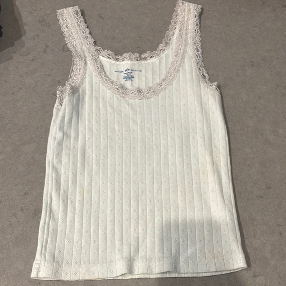 Brandy Melville Cream Lace Trim Camisole